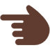 Backhand Index Pointing Left: Dark Skin Tone, the design in this release