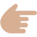 Backhand Index Pointing Right: Medium-Light Skin Tone, the design in this release