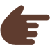 Backhand Index Pointing Right: Dark Skin Tone, the design in this release
