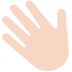 Waving Hand: Light Skin Tone as drawn by Microsoft in Windows 10