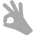 OK Hand as drawn by Microsoft in Windows 10