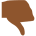 Thumbs Down: Medium-Dark Skin Tone as drawn by Microsoft in Windows 10