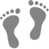Footprints as drawn by Microsoft in Windows 10