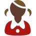 girl: dark skin tone — Microsoft