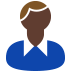 man: dark skin tone — Microsoft