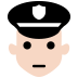 police officer: light skin tone — Microsoft