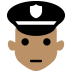 police officer: medium skin tone — Microsoft