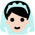 person with veil: light skin tone — Microsoft