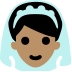 person with veil: medium skin tone — Microsoft