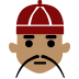 person with skullcap: medium skin tone — Microsoft