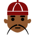 person with skullcap: medium-dark skin tone — Microsoft