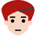 person wearing turban: light skin tone — Microsoft