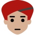 person wearing turban: medium-light skin tone — Microsoft