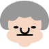 old woman: light skin tone — Microsoft