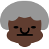 old woman: dark skin tone — Microsoft