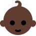 baby: dark skin tone — Microsoft