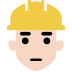construction worker: light skin tone — Microsoft