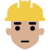 construction worker: medium-light skin tone — Microsoft
