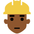 construction worker: medium-dark skin tone — Microsoft