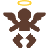 baby angel: dark skin tone — Microsoft