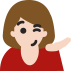 person tipping hand: light skin tone — Microsoft