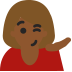 person tipping hand: medium-dark skin tone — Microsoft
