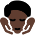person getting massage: dark skin tone — Microsoft