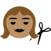 person getting haircut: medium skin tone — Microsoft