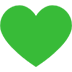 Green Heart as drawn by Microsoft in Windows 10
