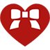 Heart with Ribbon as drawn by Microsoft in Windows 10
