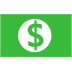 Dollar Banknote as drawn by Microsoft in Windows 10