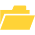 Open File Folder as drawn by Microsoft in Windows 10