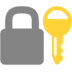 Locked with Key as drawn by Microsoft in Windows 10