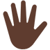 Hand with Fingers Splayed: Dark Skin Tone, the design in this release