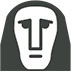 Moai as drawn by Microsoft in Windows 10