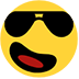 Smiling Face with Sunglasses as drawn by Microsoft in Windows 10