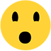 Face with Open Mouth as drawn by Microsoft in Windows 10