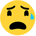 anxious face with sweat — Microsoft