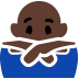 person gesturing NO: dark skin tone — Microsoft