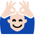 person gesturing OK: light skin tone — Microsoft