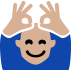 person gesturing OK: medium-light skin tone — Microsoft