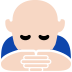 person bowing: light skin tone — Microsoft