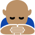 person bowing: medium skin tone — Microsoft