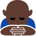 person bowing: dark skin tone — Microsoft