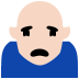 person pouting: light skin tone — Microsoft