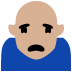 person pouting: medium-light skin tone — Microsoft