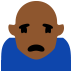 person pouting: medium-dark skin tone — Microsoft