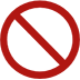 Prohibited as drawn by Microsoft in Windows 10