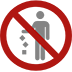 No Littering as drawn by Microsoft in Windows 10