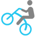 Person Mountain Biking as drawn by Microsoft in Windows 10